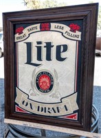 Vintage pilsner light beer mirror advertisement