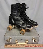 Vintage Douglass-Snyder custom-built roller skates