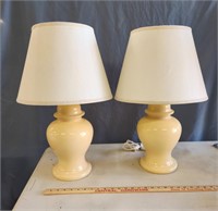 Porcelain lamps with shades