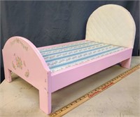 Wooden baby doll bed