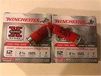 WINCHESTER 12 GAUGE 2 3/4 SHOT GUN STEEL SHOT AMMO