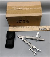 silver pocket multi tool  (12 pieces) New in box