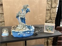 Dolphin Lot- Water Fountain Untested, Snow Globe &