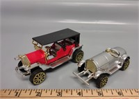Small plastic antique cars