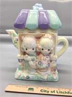 Vintage Precious Moments Flower Shop Teapot