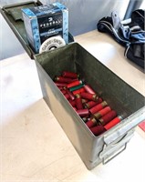7 1/2 shot 12 gauge box loose ammo & Ammo box
