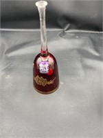 Bohemia Red Crystal Bell Veelnicka A. Ruckl &