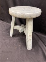 Vintage three Leged  stool, mortise and tendon