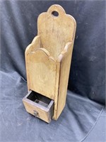 Antique wooden Chopstick  holder with drawer. Get