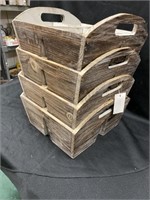 4 Divided wooden planters they take 3 1/2 inch