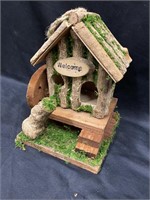 Rustic birdhouse very unique 8 inches tall 6