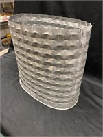 Galvanized oval florist pale. 10 1/2 inches tall