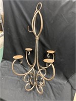 Hanging iron candle holder. 28 inches tall 16