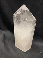 Quartz Crystal point. 8 inches tall 3 1/2 inches
