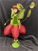 Tall garden fairy can be used outdoors. 24 inches