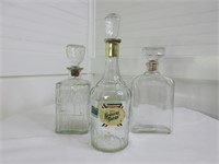Group of 3 Vintage Decanters
