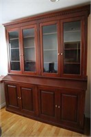 Quality large Solid Wood Cabinet 4 glass doors