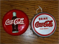 2 Coca Cola Christmas ornaments