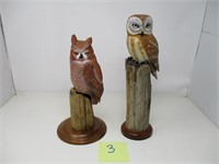 Hand Carved Owls