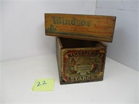 2 – Wood Advertising Boxes/Stamp