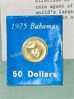 1975 bahamas 50 gold coin