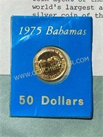 1975 bahamas 50 gold coin