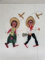 (2) Vintage Cozumel Mexican Marionettes