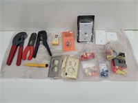 Assorted electrical tools & supplies