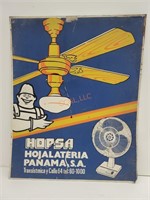 Very Old Metal Hossa Fan Advertisement