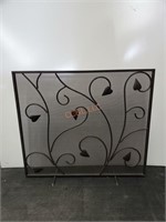 Decorative Wrought-Iron Fireplace Screen