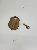 Jared Old English Antique Solid Brass Lock & Key
