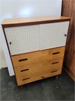 Mid Century PegBoard Chest of Drawers