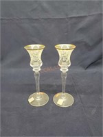 (2) Mikasa "Antique Lace" Candle Holders