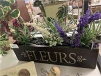 FLEURS WOODEN BOX WITH FLOWERS