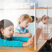 Open Box Student Desk Shields - Plastic Barrier fo