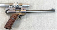 RUGER 22LR MK II Target pistol w/ scope- Vg cond.