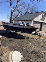 Deep V Aluminum Boat & Galvanized Trailer