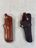2- LEATHER HOLSTERS- 22 AUTO & MORE