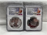 2019 PRIDE OF TWO NATIONS 2 COIN SET SILVER PF70