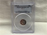 2002-S PCGS PR69 DCAM SOLVER ROOSEVELT DIME