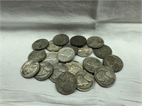 (20) UNITED STATES WARTIME SILVER NICKLES