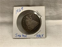 1869 UNITED STATES SEATED HALF DOLLAR
