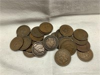 (25) UNITED STATES MIX DATE INDIAN HEAD PENNIES