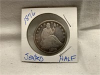 1854-O UNITED STATES SILVER SEATED LIBERTY HALF