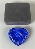 Waterford Crystal Blue Heart Paperweight