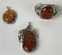 Sterling Silver & Amber Jewelry