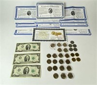 Selection of U.S. Coins & Currency