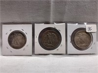 1941 / 42 / 43 US SILVER WALKING LIBERTY HALVES