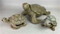 Turtle Sculptures- Lot of 3