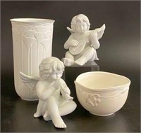Rosenthal Vase, Cherub Figurines & Gorham Bowl